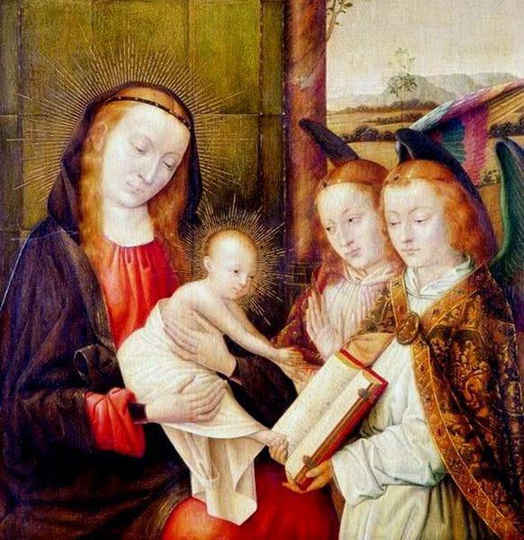 Jan provoost Madonna and Child with two angels France oil painting art